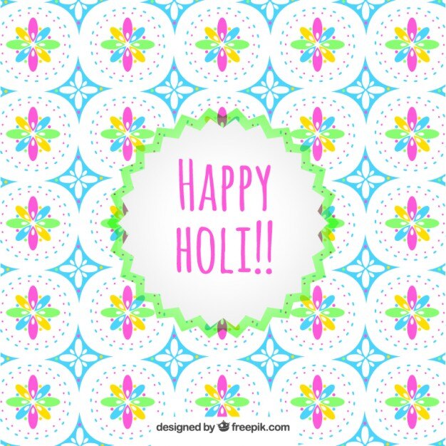 Vettore gratuito happy holi sfondo geometrico