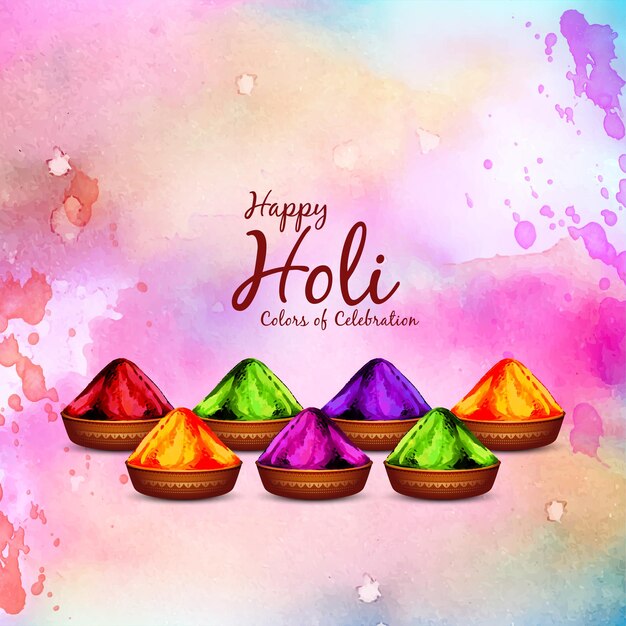Happy Holi indian religious festival background design
