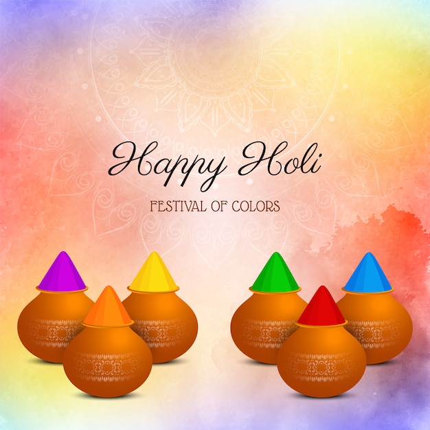 Free vector happy holi indian religious festival background