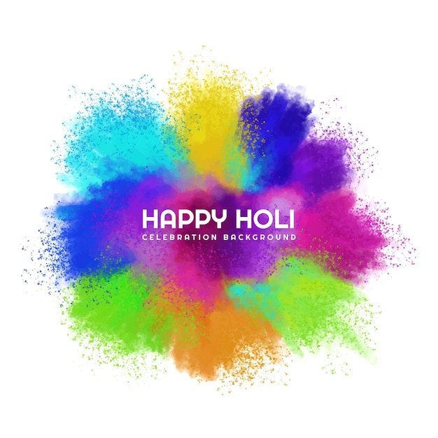 Free vector happy holi indian spring festival of colors background