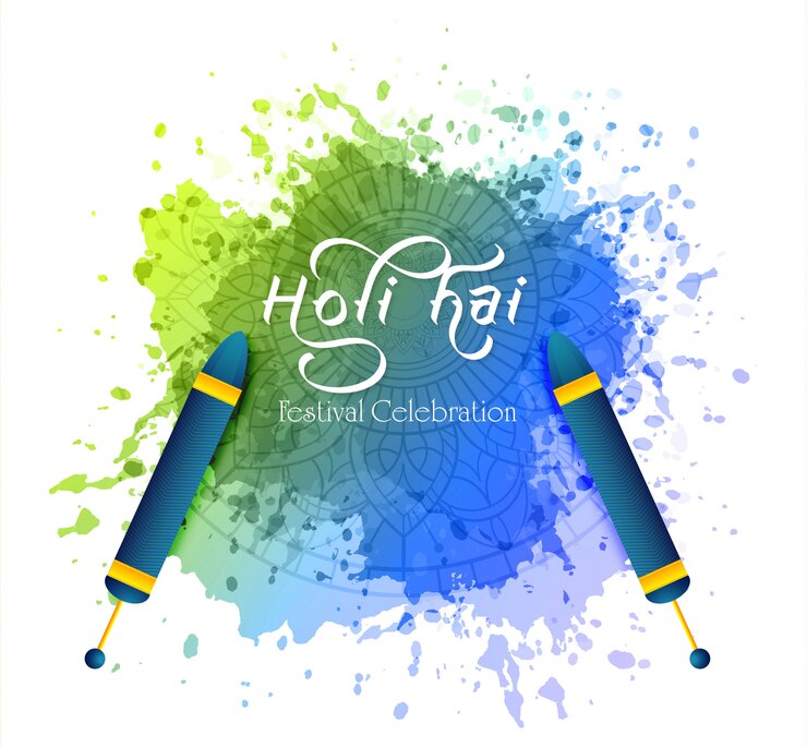 मुफ़्त वेक्टर happy holi indian spring festival of colors greeting
