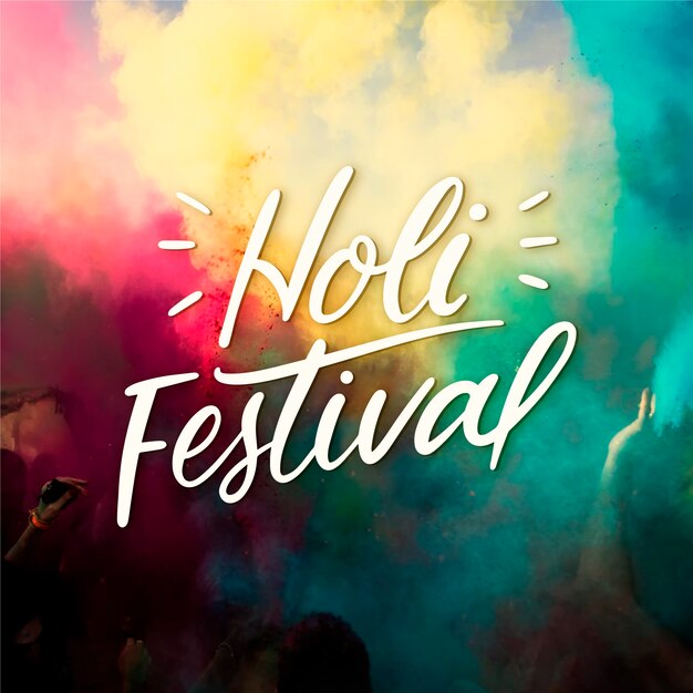 Happy holi lettering