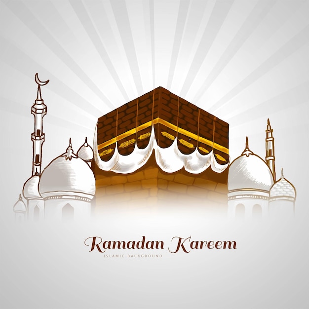 Happy holiday ramadan kareem festival card background