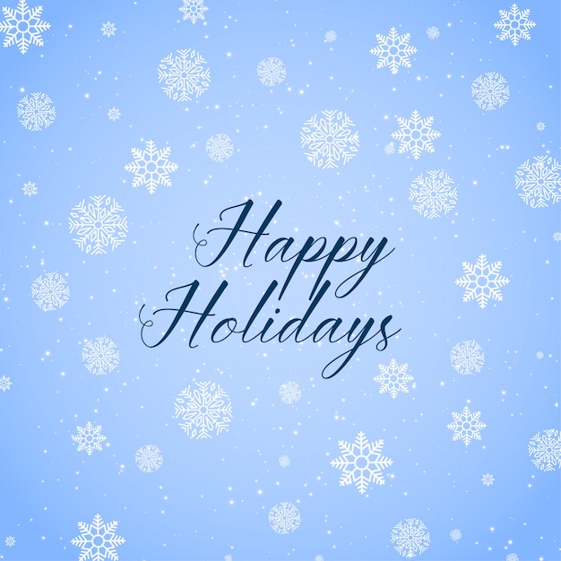 Free vector happy holidays background with snowflakes pattern