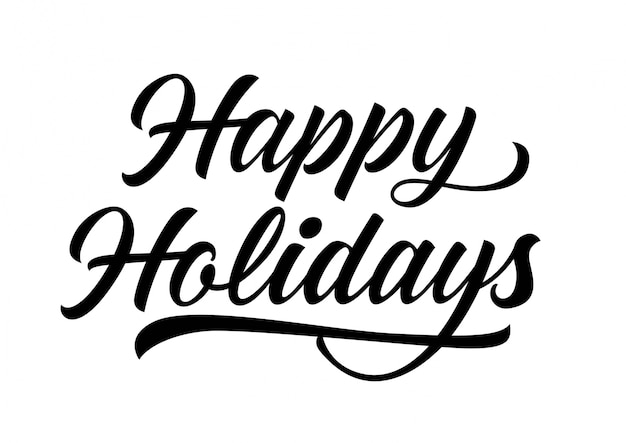 Happy Holidays Lettering