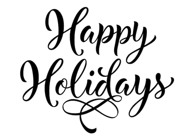 Happy Holidays Lettering