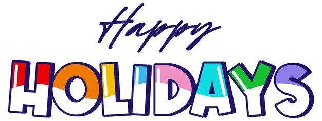 Счастливых праздников типография логотип