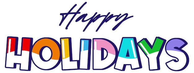 Happy holidays typography logo
