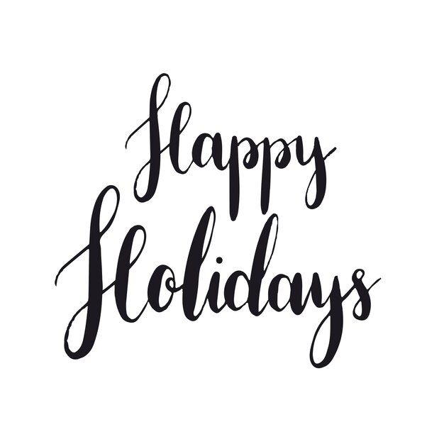 Happy holidays typography style vector