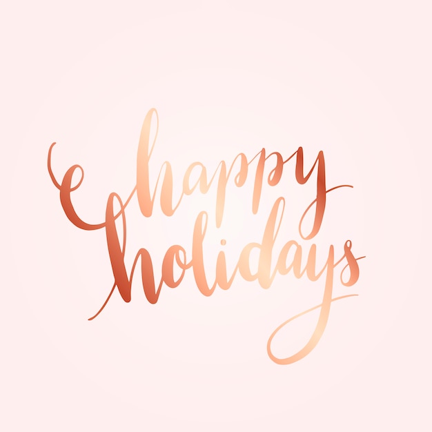 Happy holidays typography style vector