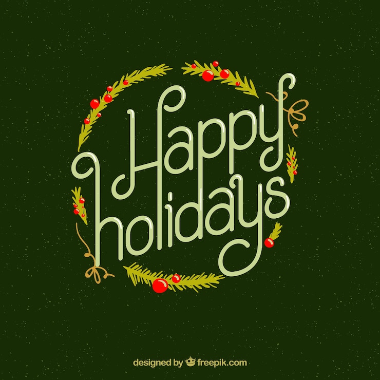 Free Vector happy holidays