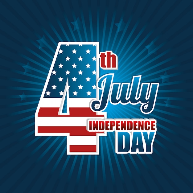 Happy independence day, 4th july celebration in United States of America