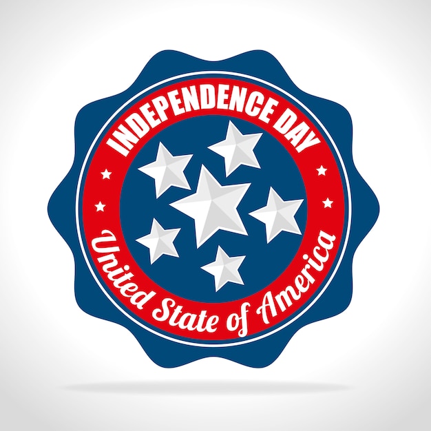 Vettore gratuito felice giorno dell'indipendenza, 4 luglio celebrazione negli stati uniti d'america