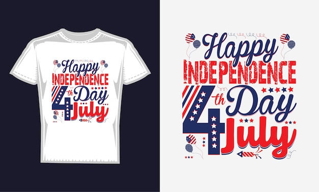 ハッピー独立記念日7月4日tシャツ