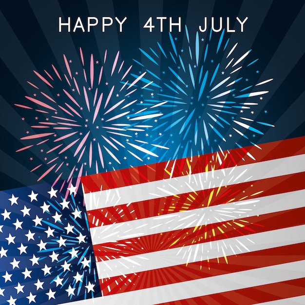 Happy independence day 4th july usa celebration