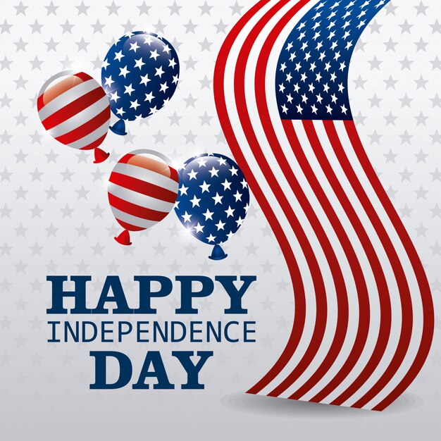 Happy Independence Day 4th July USA design