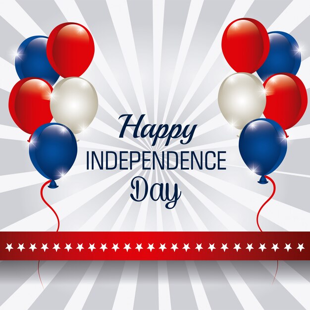 Happy Independence Day 4th July USA design