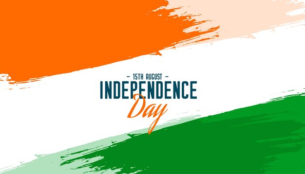 インドのトリコロールの抽象的な背景の幸せな独立記念日