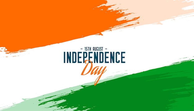 Happy independence day of india tricolor abstract background