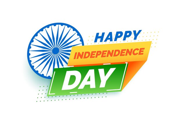 Happy independence day of india wishes card design