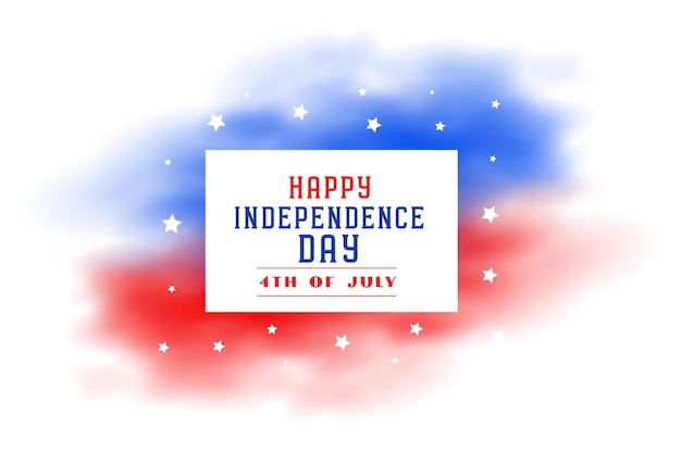 Бесплатное векторное изображение С днем независимости америки в стиле облачного дыма