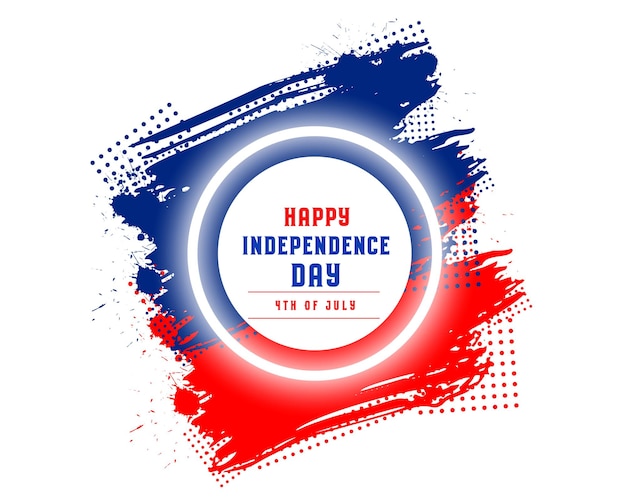 Free vector happy independence day united states of america background in abstract style