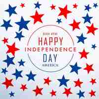 Free vector happy independence day with stars