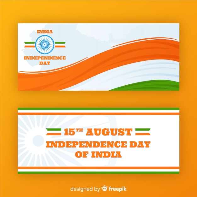 Happy india independence day banners