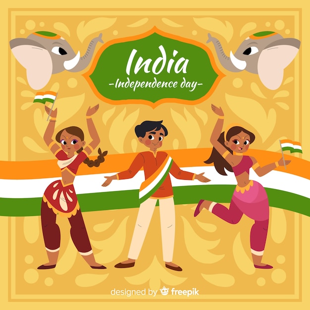 행복 한 인도 독립 기념일 배경입니다.