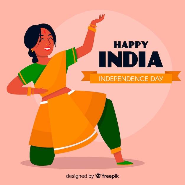 Free vector happy indian independence day  background