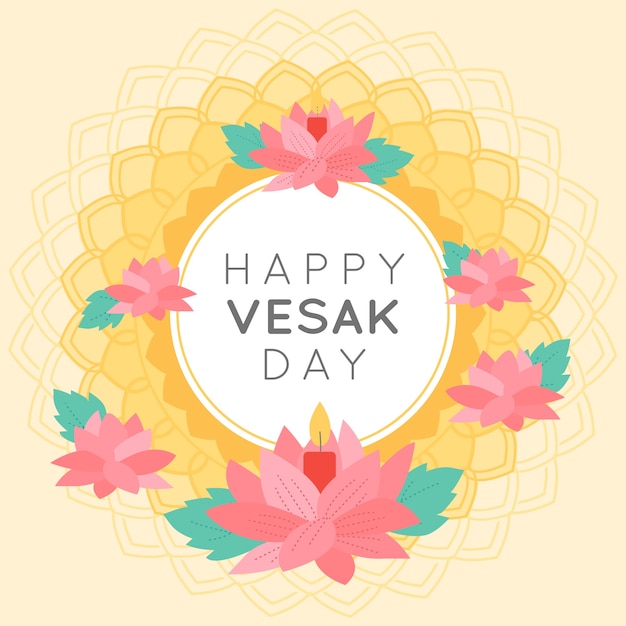 꽃의 행복 한 인도 vesak 날 화 환