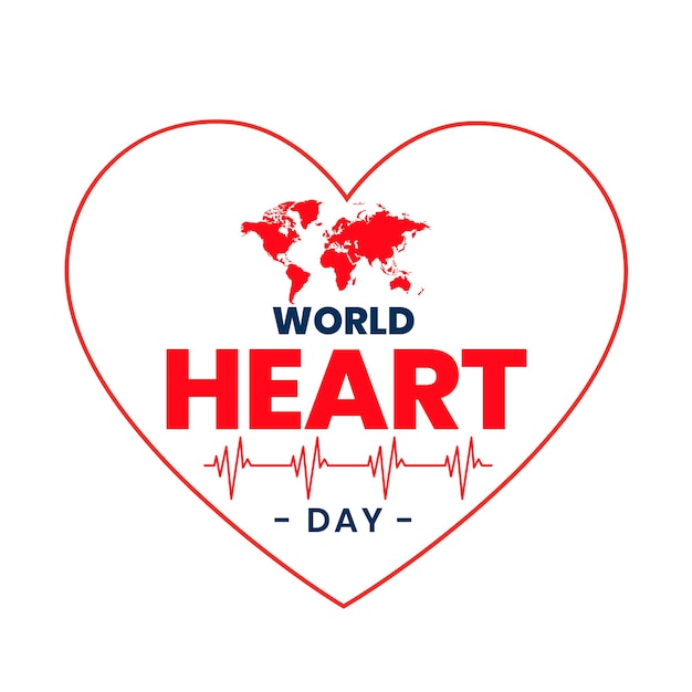 無料ベクター 医療サポートと意識のベクトルのための幸せな国際心臓の日の背景