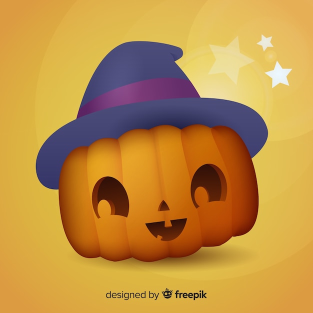 Happy isolated halloween pumpkin