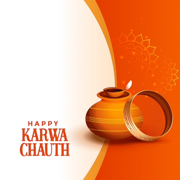 Free vector happy karwa chauth background