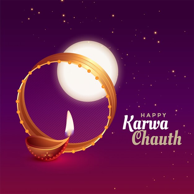 행복한 Karwa Chauth 배경