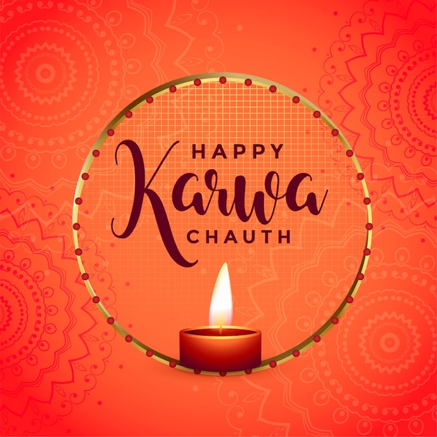 Free vector happy karwa chauth background