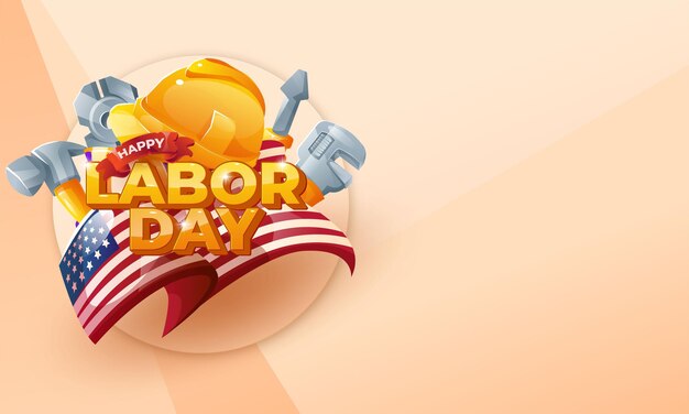 Happy Labor Day banner Design template Vector illustration