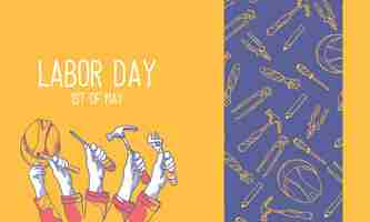 Free vector happy labor day banner design template vector illustration