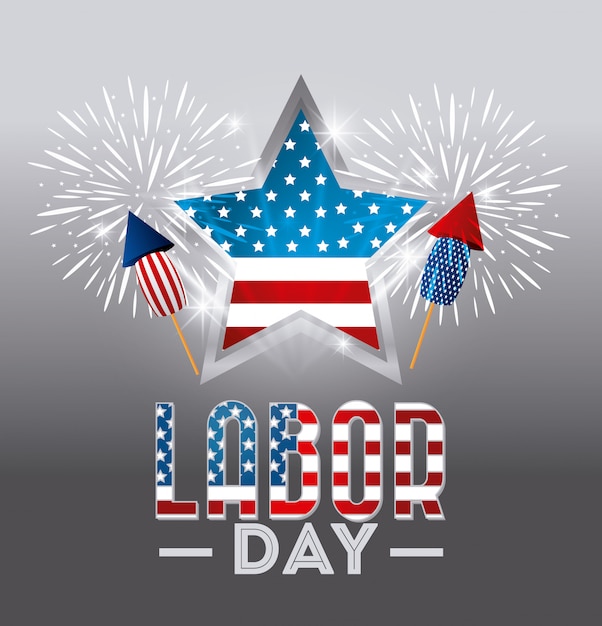 Free vector happy labor day design.