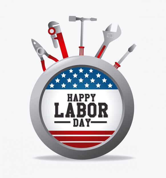 Happy labor day design.