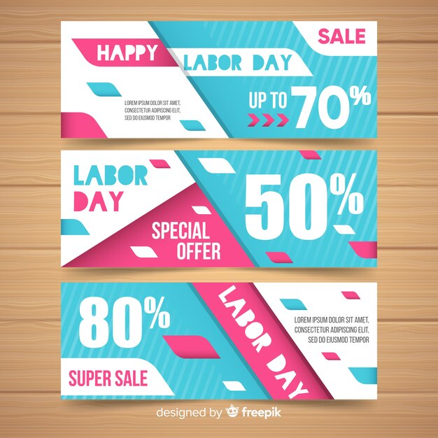 Бесплатное векторное изображение Счастливый день труда мега распродажа баннер