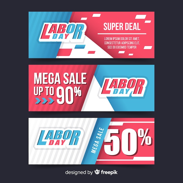 Happy labor day mega sale banner