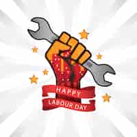 Free vector happy labour day background