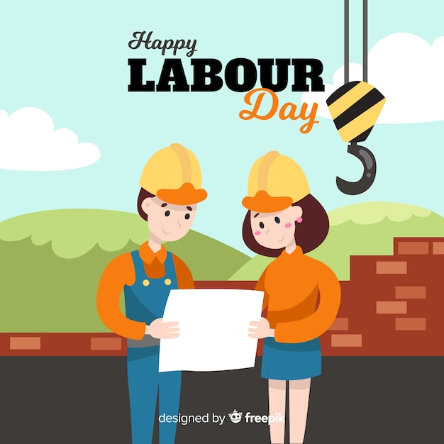 Free vector happy labour day background