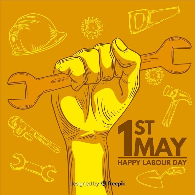 Free vector happy labour day background