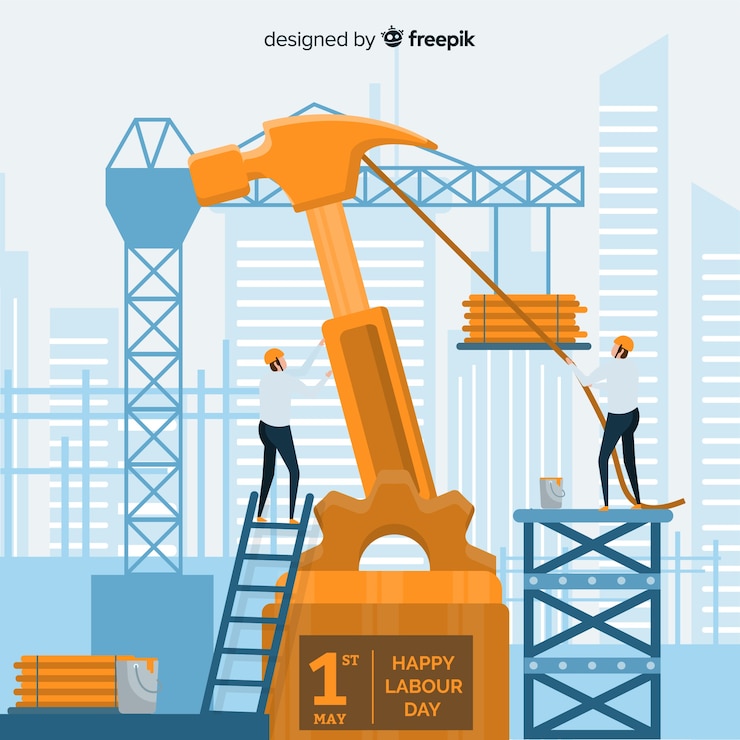Free Vector happy labour day background