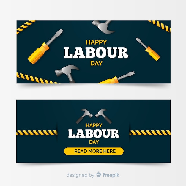 Happy labour day banner for web and social media