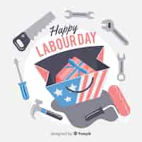 Free vector happy labour day