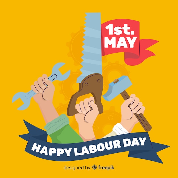 Free vector happy labour day