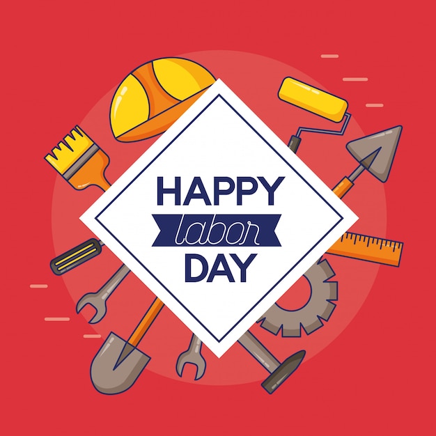 Free vector happy labour day